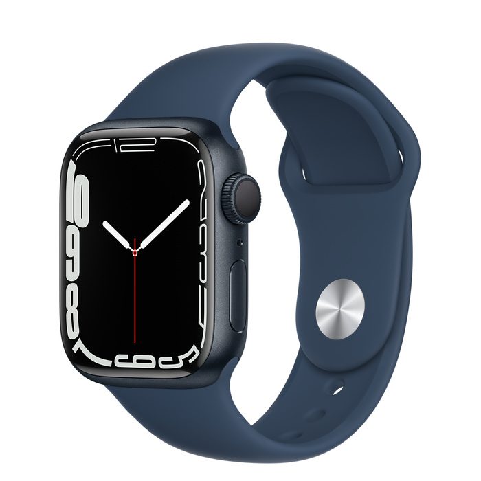 Apple Watch Series 7 GPS 41mm Midnight Aluminum with Abyss Blue Sport Band A2473