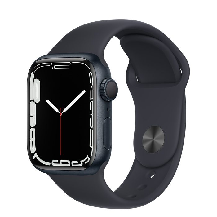 Apple Watch Series 7 GPS 41mm Midnight Aluminum with Midnight Sport Band A2473 (MKMX3LL/A)