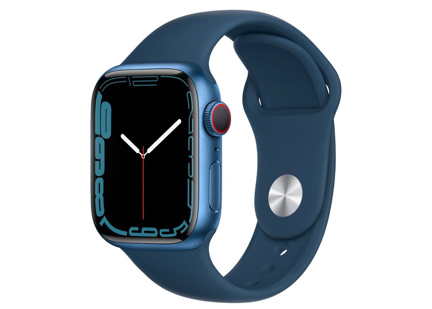 Apple Watch Series 7 GPS + Cellular 41mm Blue Aluminum with Abyss Blue Sport Band MKHC3LL/A